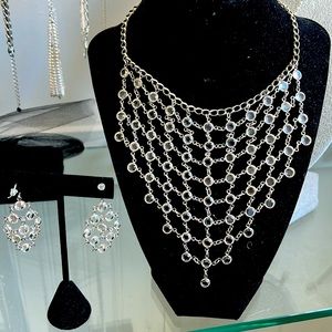 Statement jewelry! Touchstone Crystal by Cirovski bib, necklace, and earrings